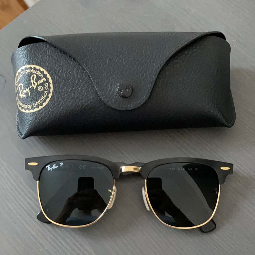 RayBan Clubmaster Aluminum Polarized Sunglasses